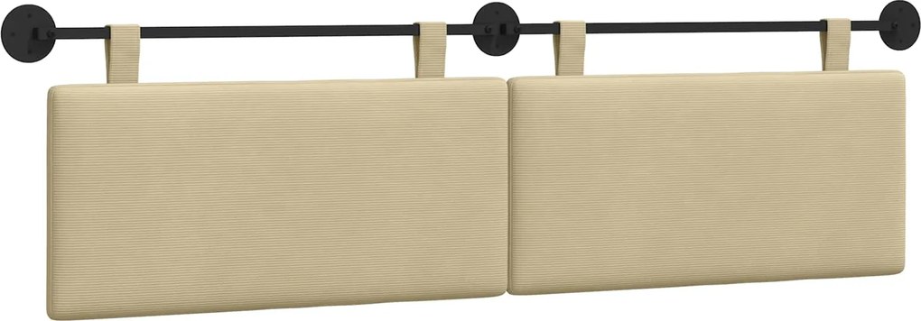 vidaXL Cap de pat suspendat Simplu Verde deschis gri 170 x 55 x 5 cm