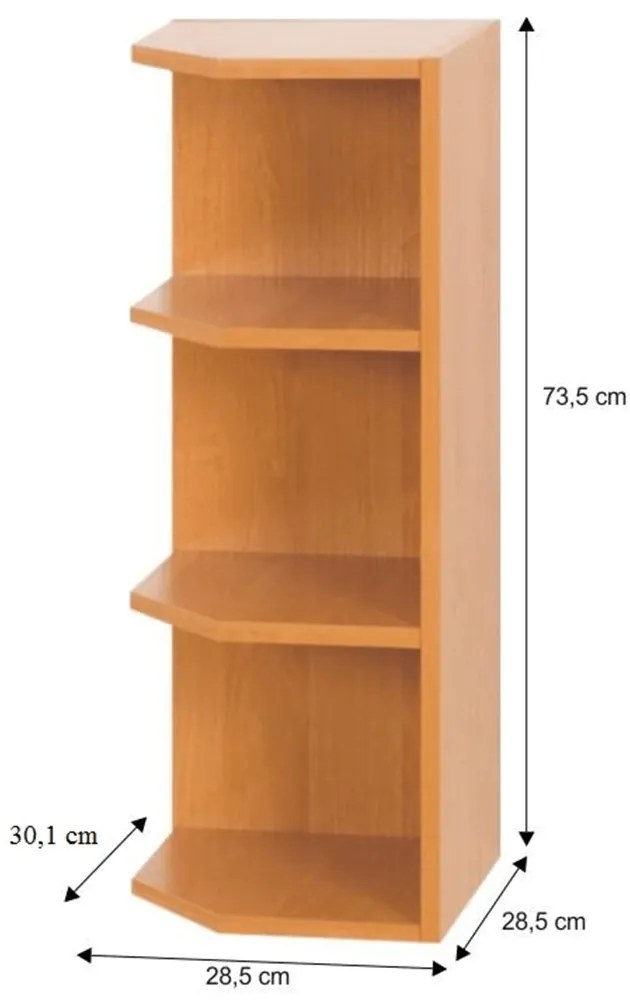 Dulap bucatarie de sus, arin, de stanga, LORA MDF NEW KLASIK W30N