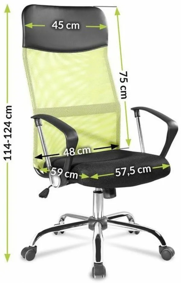 Scaun rotativ Lincoln negru-verde