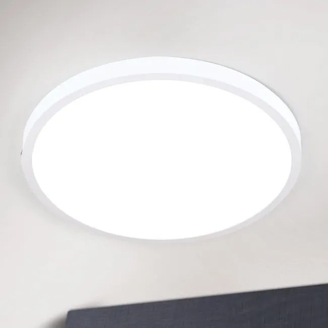 Plafoniera LED moderna design slim Lero 40cm alba