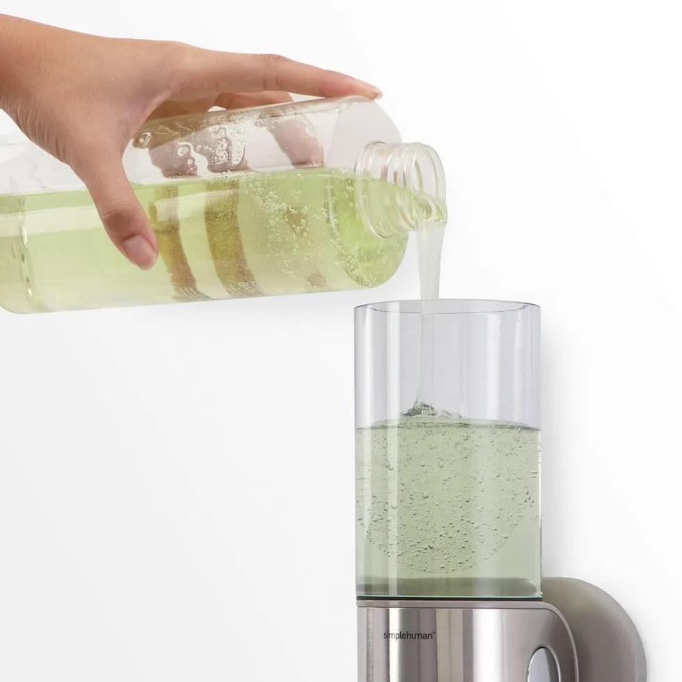 Dispenser de săpun de perete din oțel inoxidabil, argintiu 880 ml - simplehuman