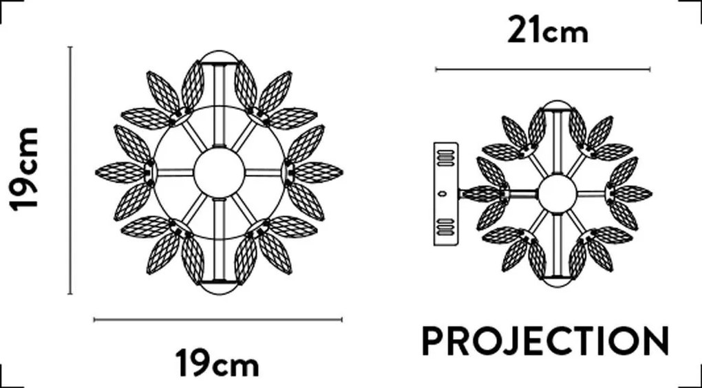 Aplica de perete LED cristal design lux elegant BELLE