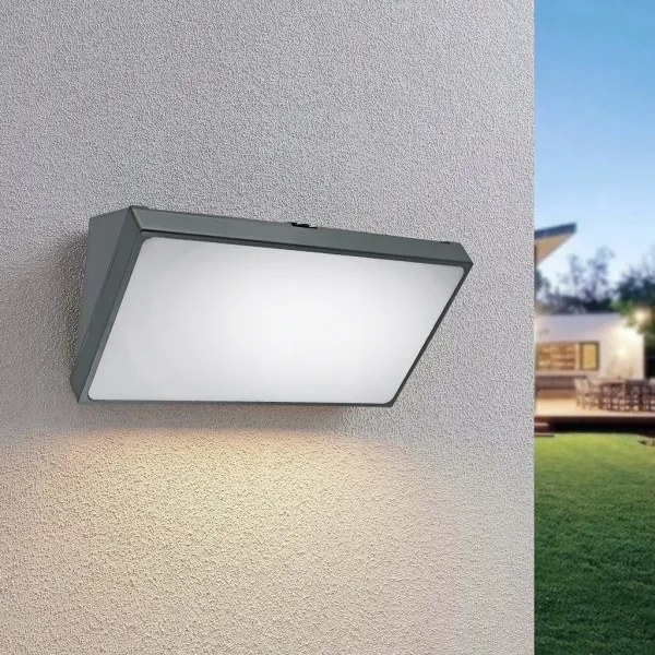 Aplica de perete pentru exterior cu senzor LED/20W/230V IP65 gri
