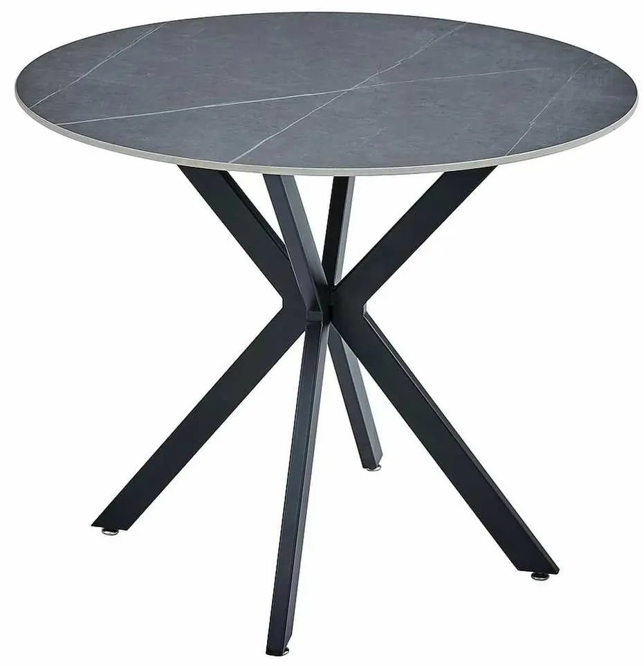 Masă de bucătărie Talia 90 cm, gri / negru