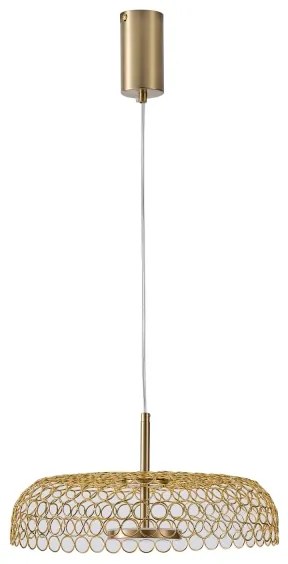 Lustră LED pe cablu LED/10W/230V 3000K auriu d. 35 cm