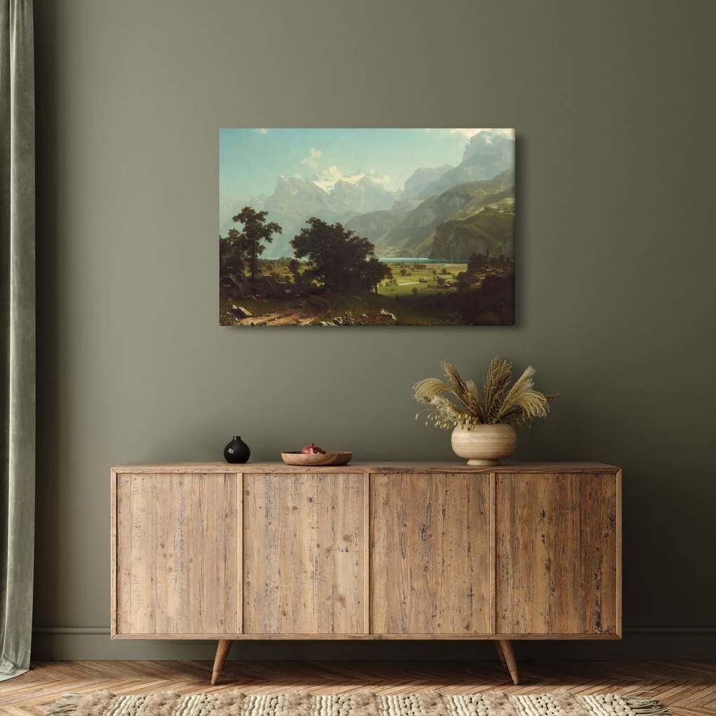 Tablou - Albert Bierstadt, Lake Lucerne, reproducere (90x60 cm)