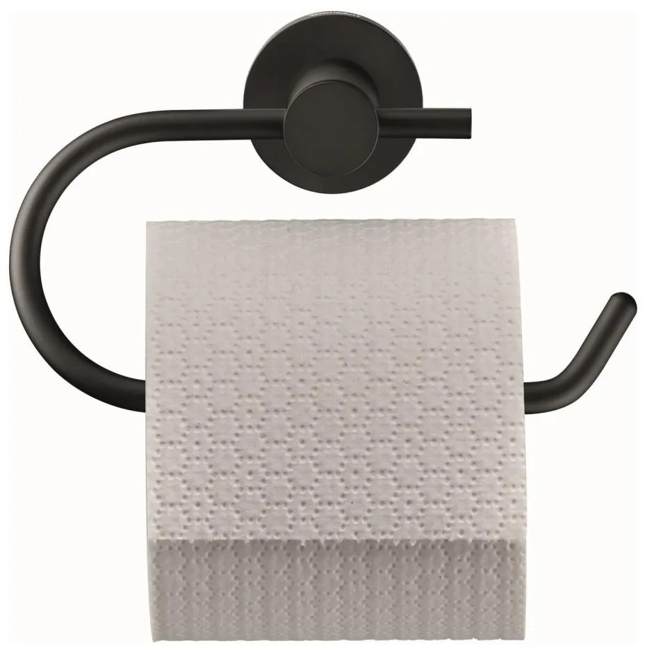 Duravit D-CODE 99264600 - Suport pentru hârtie igienică, negru mat