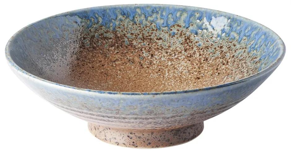 Bol din ceramică pentru supă ramen MIJ Earth &amp; Sky, ø 25 cm, bej - albastru