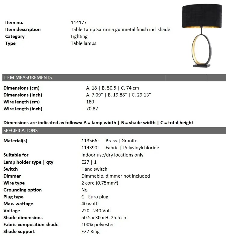 Veioza eleganta design LUX Saturnia 114177 HZ