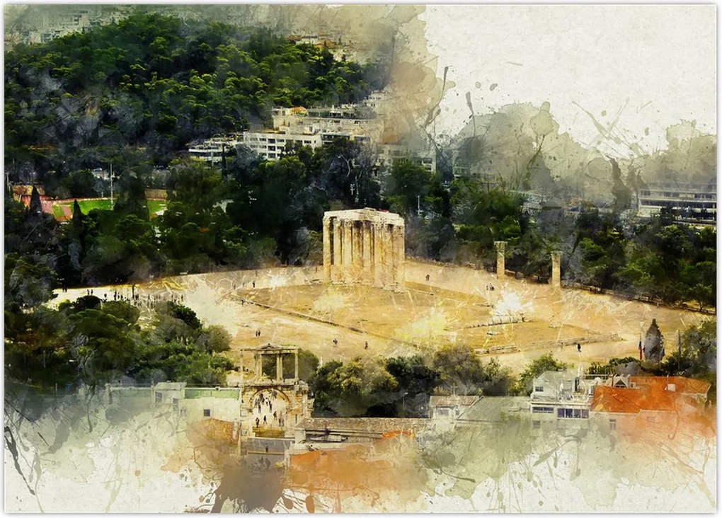 Tablou - Templul lui Zeus, Atena, Grecia (70x50 cm)