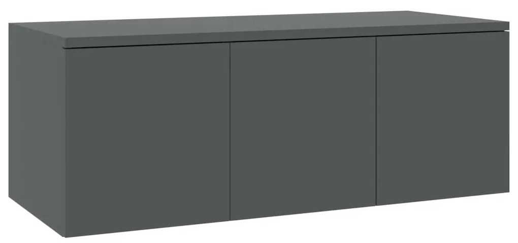 801861 vidaXL Comodă TV, gri, 80 x 34 x 30 cm, lemn prelucrat