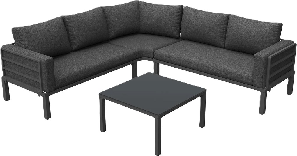 Set mobilier de grădină 4-5 locuri, Gri | Aosom Romania