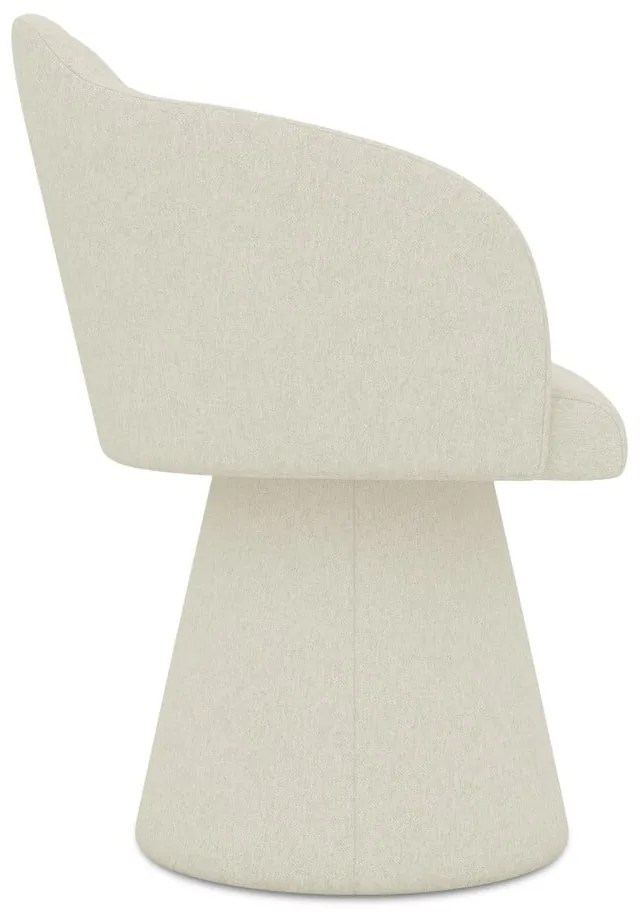Scaun de sufragerie crem tapițat Kanoa – Makamii