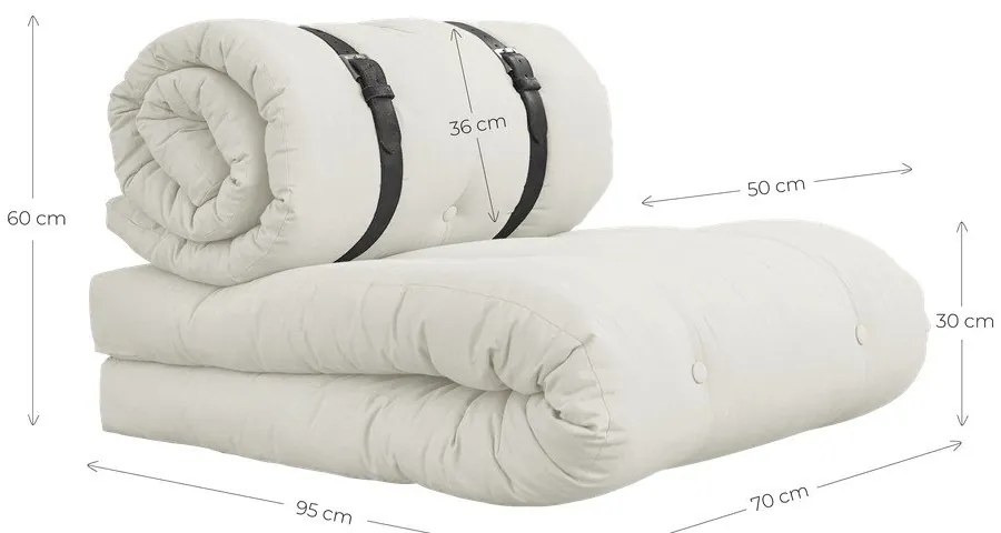 Fotoliu variabil Karup Buckle Up, bej deschis