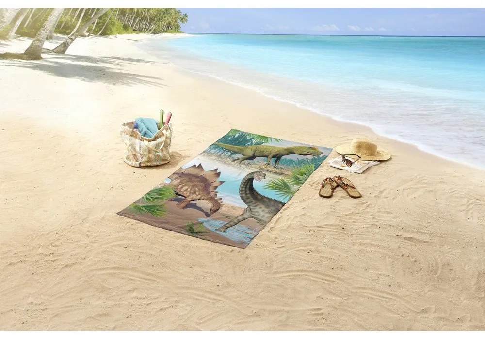 Prosop de plajă din catifea pentru copii 75x150 cm Dino – Good Morning