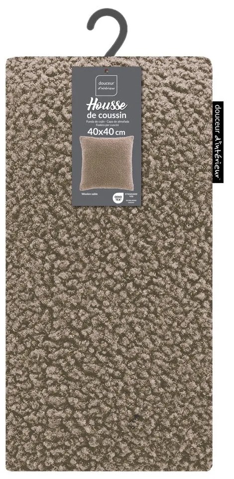 Față de pernă din sherpa 40x40 cm Woolen – douceur d'intérieur