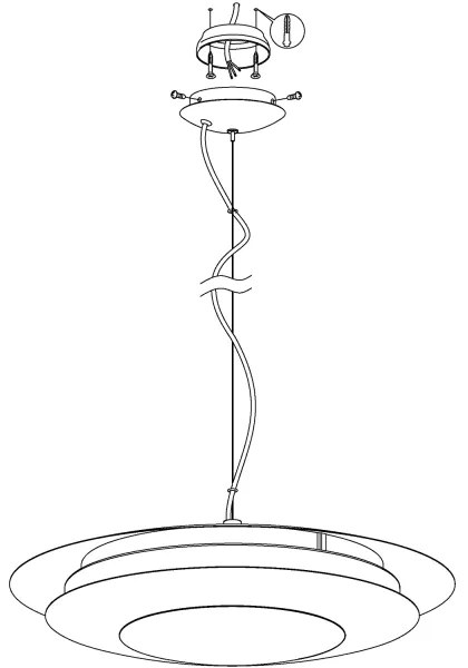 Lustră LED RGB pe cablu dimabilă MONEVA-C LED/27W/230V Eglo 98044
