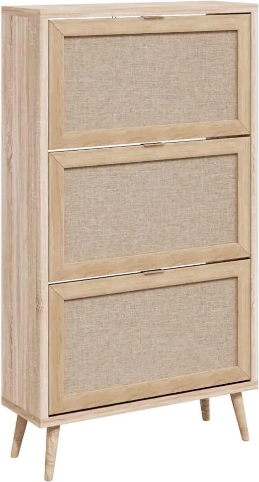 Finori Pantofar Bali 49A, stejar sonoma și imprimeu tip trestie