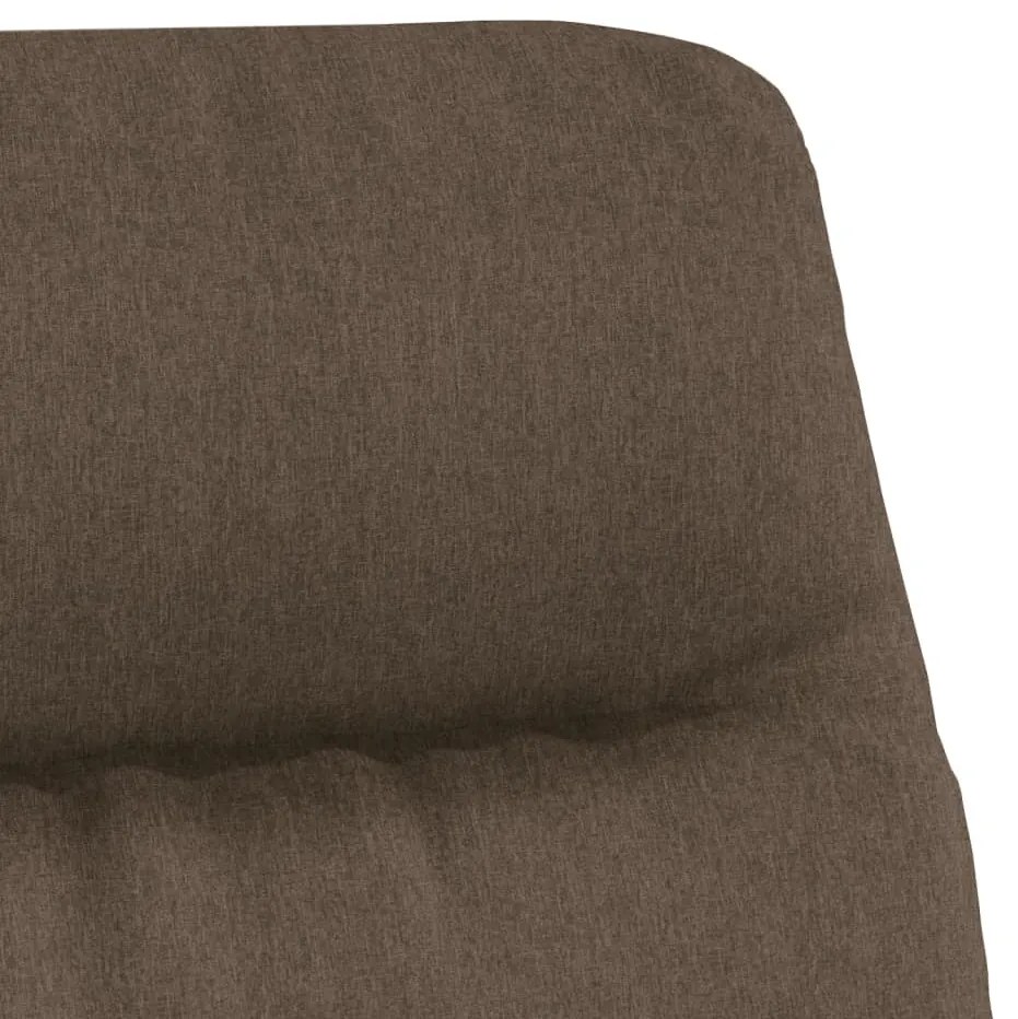 Scaun relaxare cu suport picioare, gri taupe, material textil Gri taupe