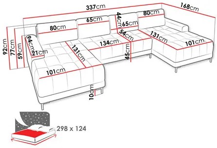 Colțar în formă de U Bonzi XL (oțel). Promo -17%. 1121878