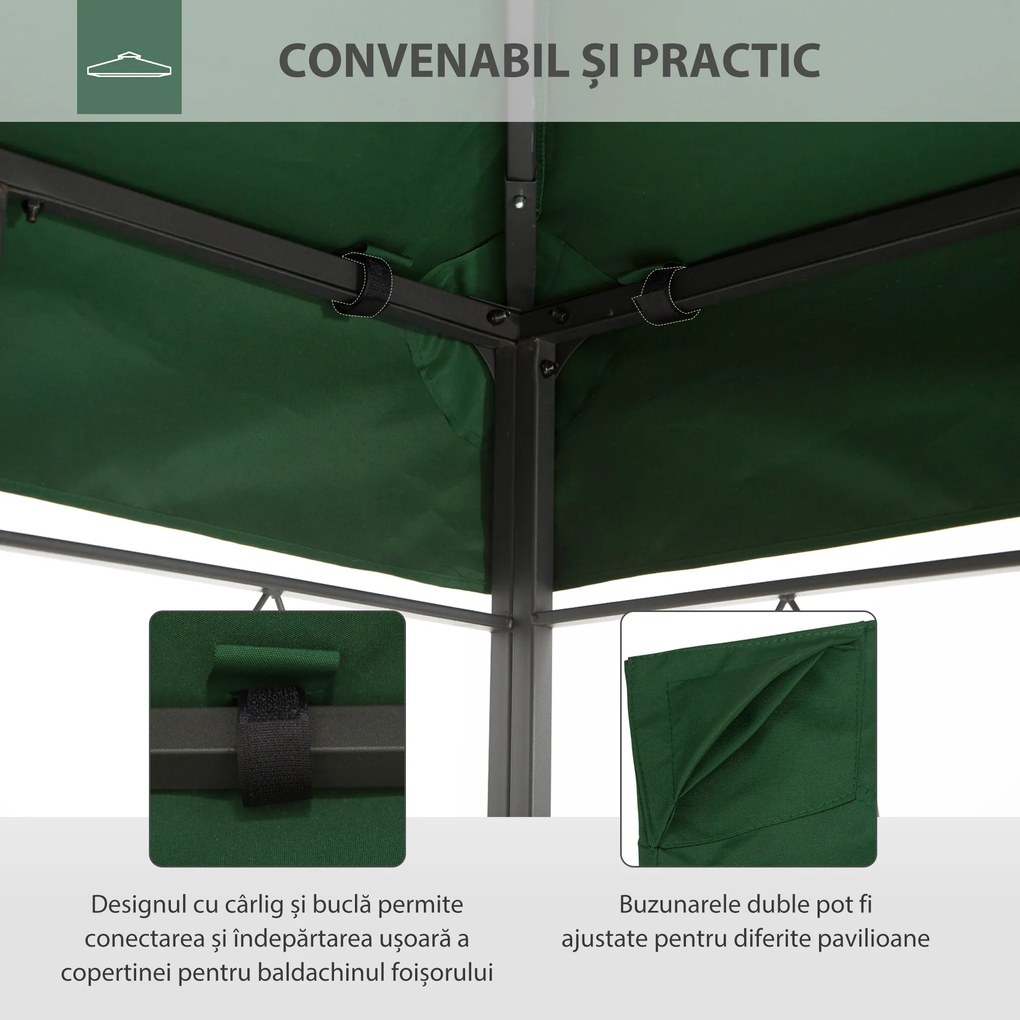 Outsunny Prelata pentru Foisor 4x3 m cu 2 Niveluri