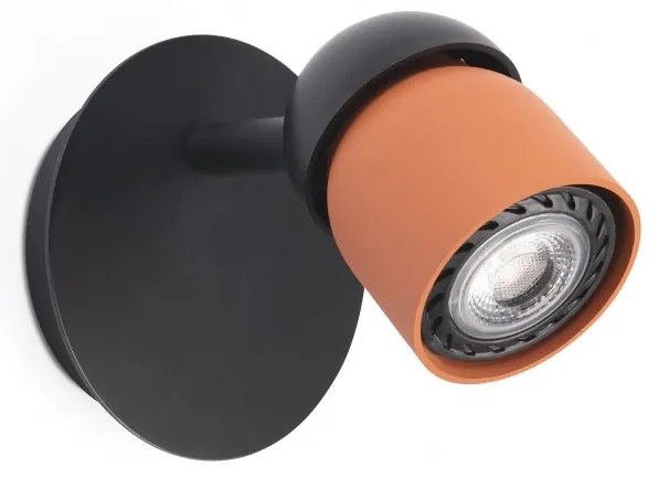 Aplica cu spot directionabil design minimalist COCO neagru/teracota