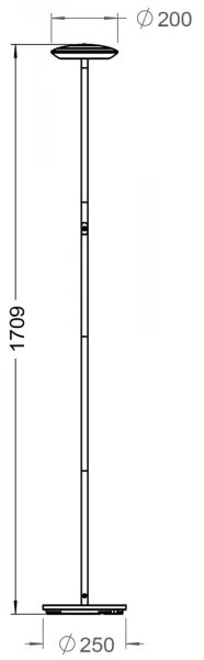 Deko-Light 343029 - Lampă de podea LED BERMUDA dimabilă 18W 230V 3000K albă
