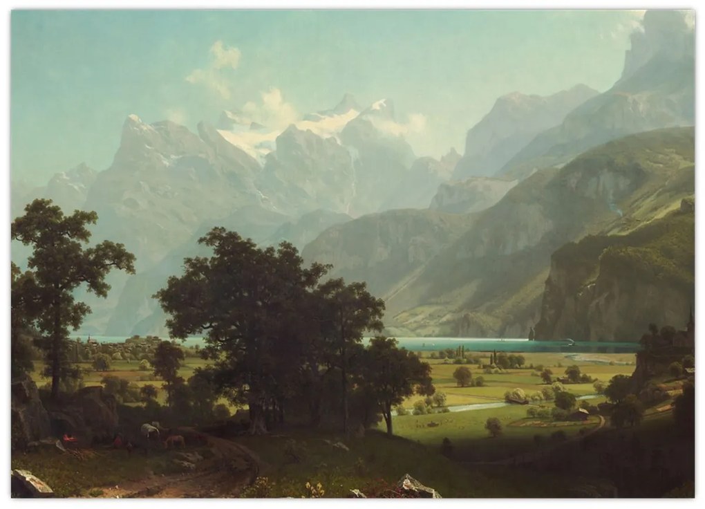 Tablou - Albert Bierstadt, Lake Lucerne, reproducere (70x50 cm)