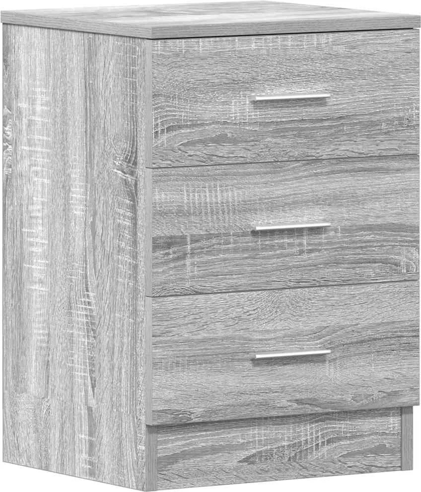 vidaXL Noptieră, gri sonoma, 38x35x56 cm, lemn prelucrat
