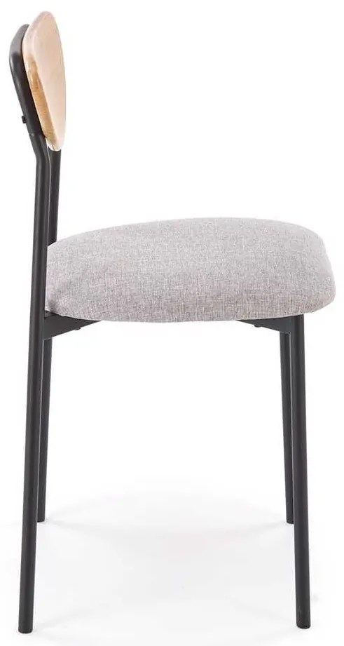 Set masă și scaune Pavia 4+1, lemn natural / gri