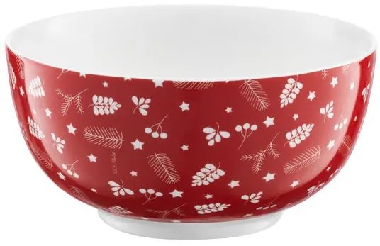 Bol salata 13cm rosu Pine Red