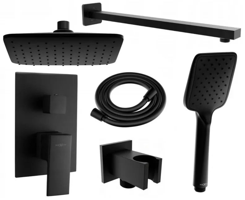 Mexen Uno DR62 set de duș încastrat, negru - 71435DR62-70