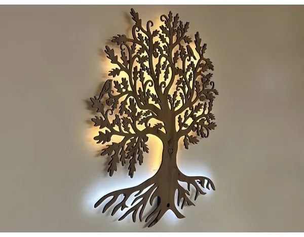 Li-Go 5732/DUB/S2 - Decorațiune LED de perete/10W/5V 20000 mAh 68x80 cm stejar