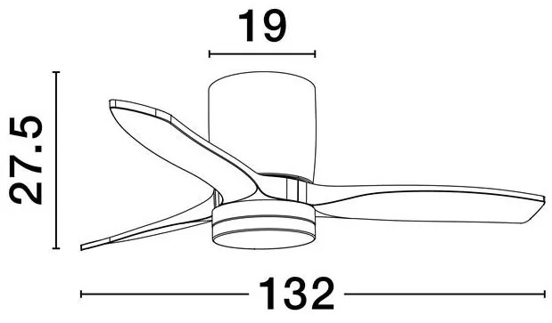 Lustra LED cu Ventilator si telecomanda ALOA alb