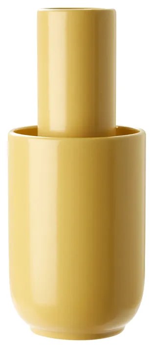 Vază ceramică „Amel”, dimensiune medie, 3 variante - Lemn Variantă: galben muștar