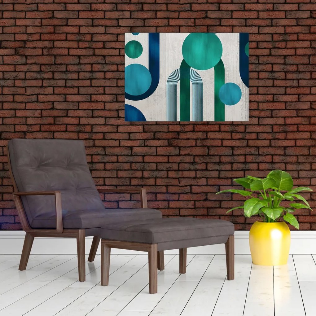 Tablou - Linii și forme circulare (70x50 cm)