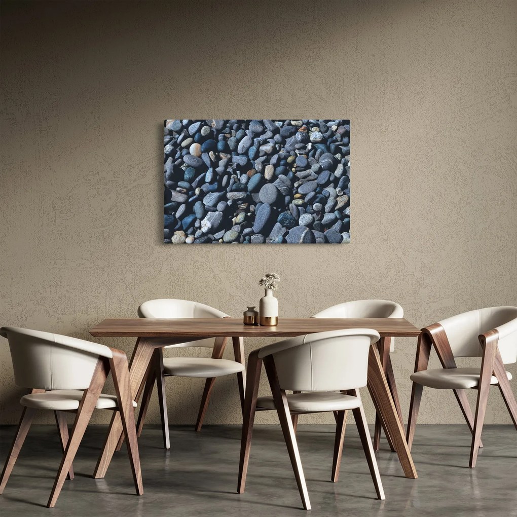 Tabloul cu pietre pe plajă (90x60 cm)