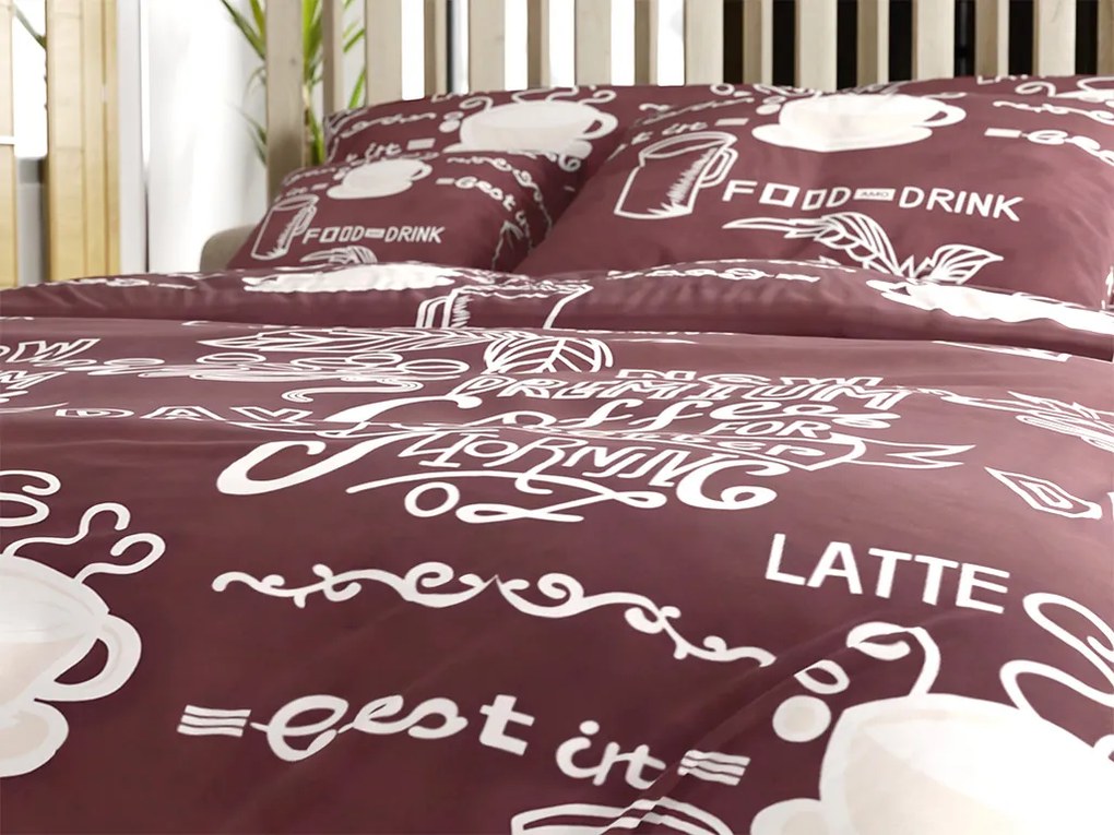 Lenjerie de pat din bumbac Culoare maro, COFFEE