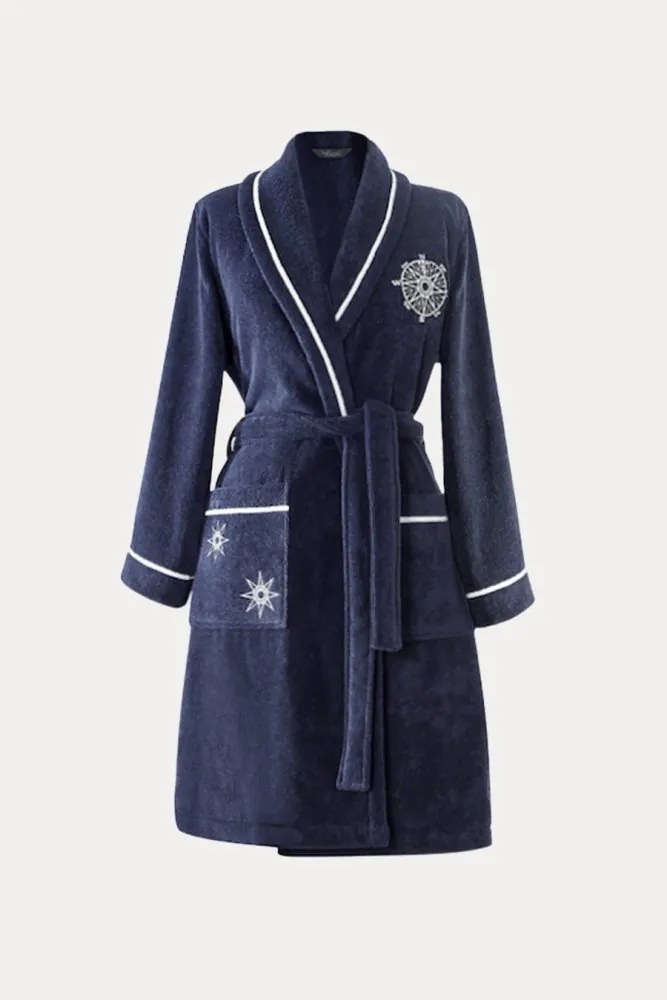 Halat pentru femei MARINE LADY + prosop + prosop de corp + cutie cadou S Albastru închis / Navy