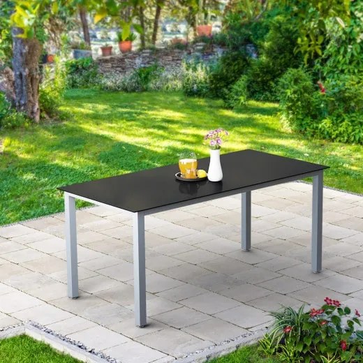 Deuba Masa de gradina Bern 190x90x75 cm - argintiu