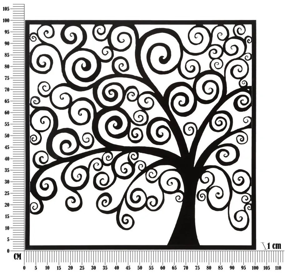 Decorațiune de perete din metal 100x100 cm Three Plus – Mauro Ferretti