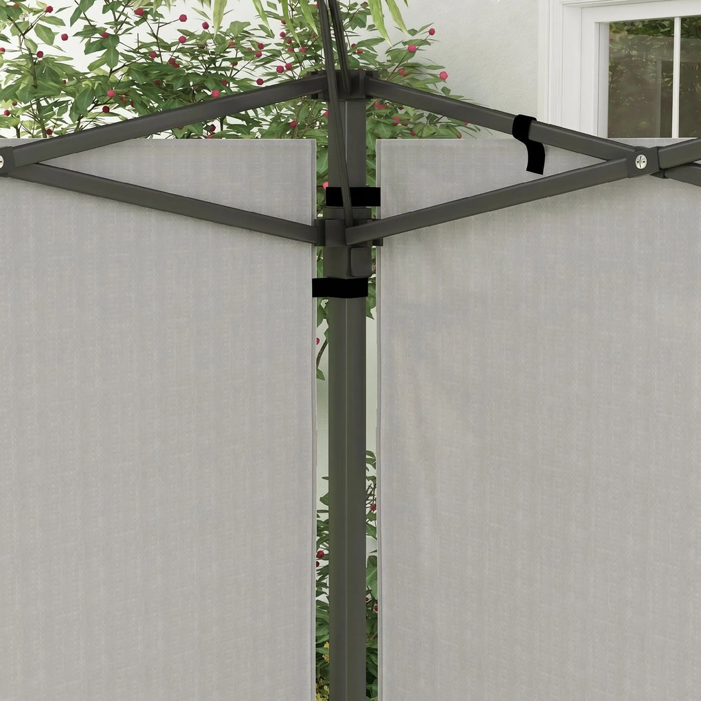 Outsunny Set 2 Pereți Laterali pentru Chioșcuri, Foi Foișor cu Ferestre din PE și Plastic, 3x3 m sau 3x6 m, Alb | Aosom Romania