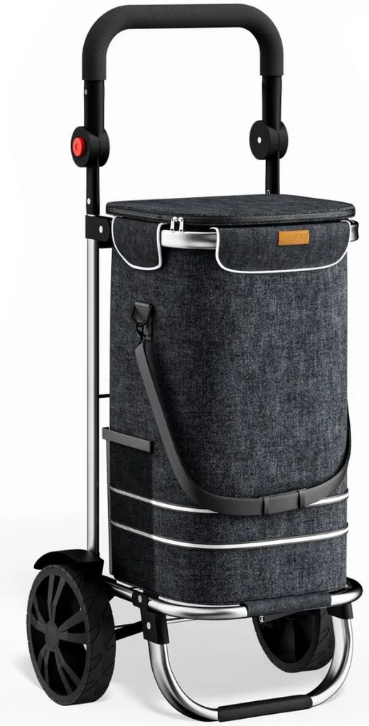 Jurhan Geantă de cumpărături pe roți EASY, 50L, negru
