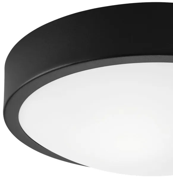 Plafonieră JONAS 2xE27/60W/230V d. 36 cm neagră