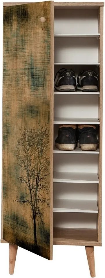 Dulap pentru pantofi Mega Sonoma Oak Trees