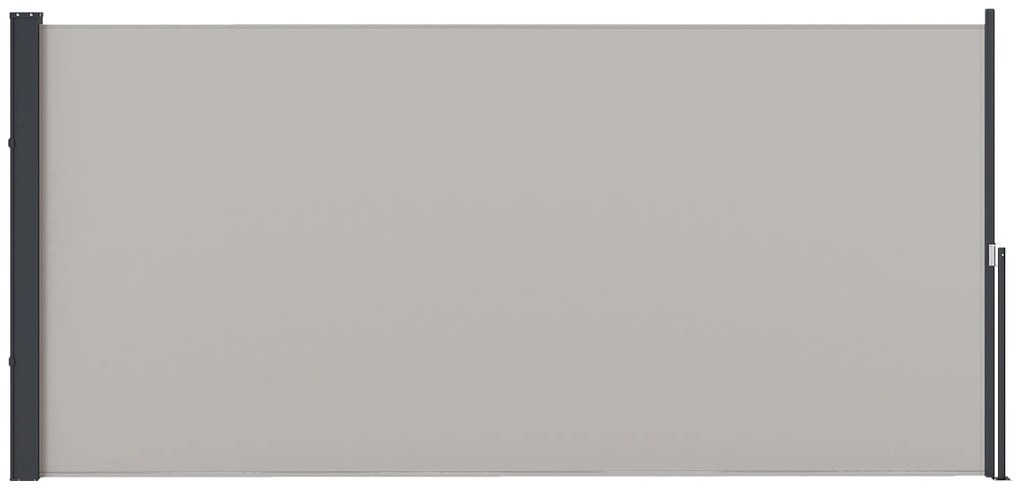 Outsunny Store lateral Gard anti-vânt paravan retractabil dim. 3L x 1,40H m alu. Poliester Anti-UV densitate mare 180 g/m² Gri | Aosom Romania