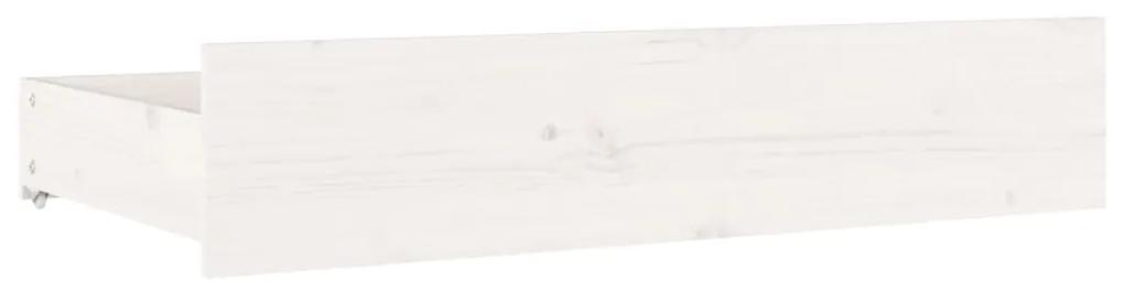 Cadru de pat cu sertare, alb, 200x200 cm Alb, 200 x 200 cm