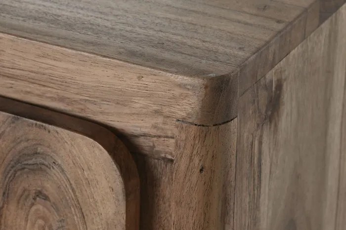Bufet din lemn masiv de acacia, 175×40×81 cm, „Baobab"