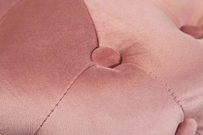 Taburete Modern Barock 35cm, roz/ auriu