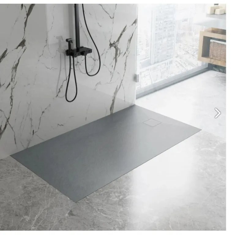 Rea Magnum Grey cadita de dus dreptunghiulara x80 cm gri REA-K4107